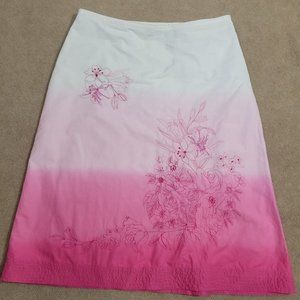 Axcess Ombre Embroidered Cotton Skirt Size 10